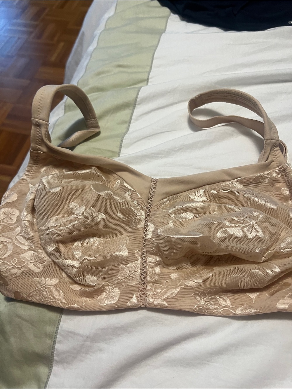 Nude WacoalLace-Overlay Soft Cup Bra - Womens Intimates 38DD